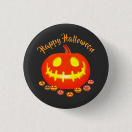 CHAPA REDONDA DE 2,5 CM HALLOWEEN PUMPKIN