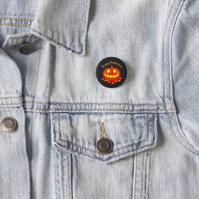CHAPA REDONDA DE 2,5 CM HALLOWEEN PUMPKIN (In situ)