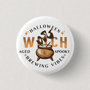 Chapa Redonda De 2,5 Cm Halloween Retro Bruja