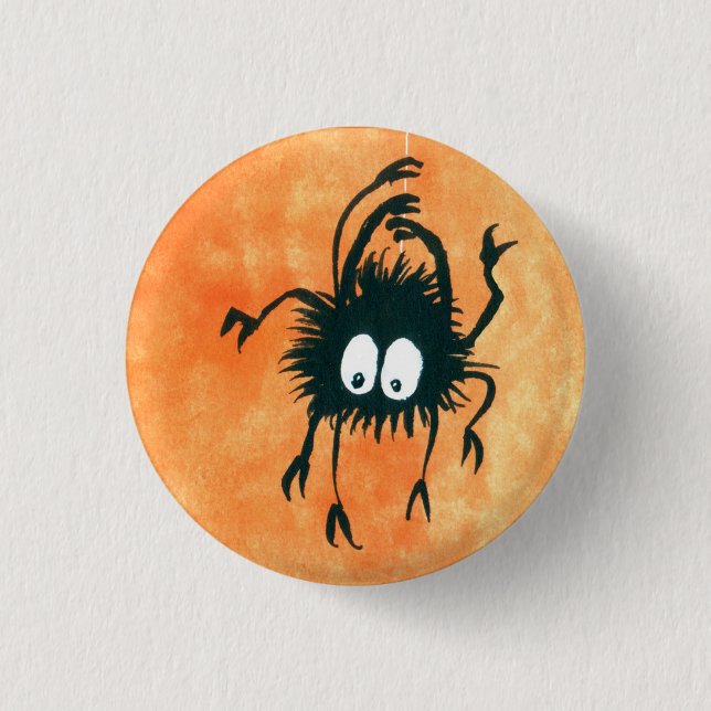Chapa Redonda De 2,5 Cm ¡Halloween Spider Button! (Anverso)