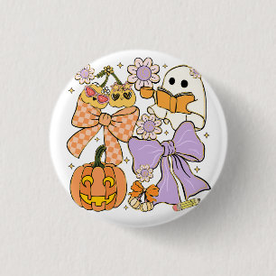 Chapa Redonda De 2,5 Cm Halloween, un profesor fantasmal