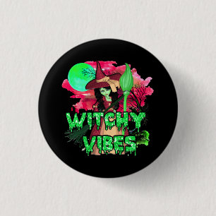 Chapa Redonda De 2,5 Cm Halloween Witchen Vibes