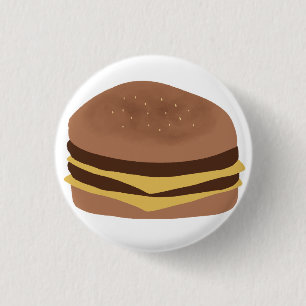 Chapa Redonda De 2,5 Cm Hamburguesa de Doble Carne con Queso