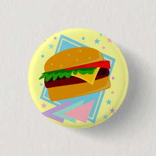 Chapa Redonda De 2,5 Cm Hamburguesa Deliciosa Monada
