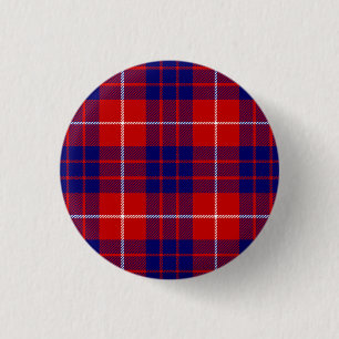 Chapa Redonda De 2,5 Cm Hamilton tartan azul violeta
