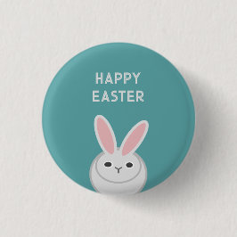 Chapa Redonda De 2,5 Cm Happy Easter Postcard
