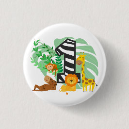 Chapa Redonda De 2,5 Cm Happy First Birthday Baby!