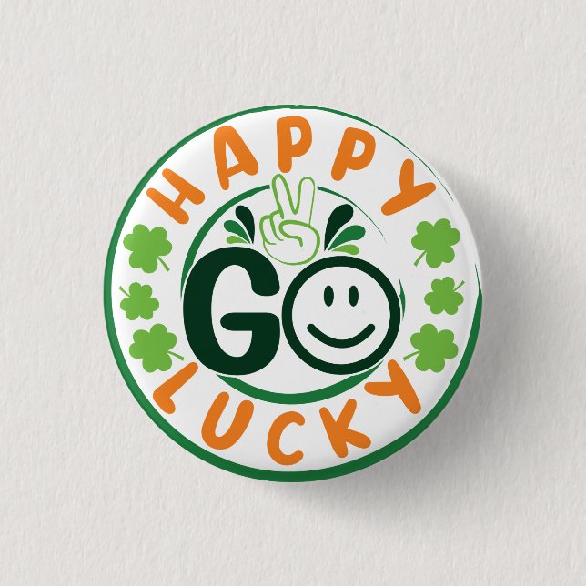 Chapa Redonda De 2,5 Cm Happy Go Lucky-52904 (Anverso)