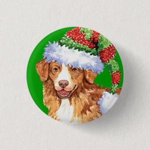 Chapa Redonda De 2,5 Cm Happy Howliday Toller