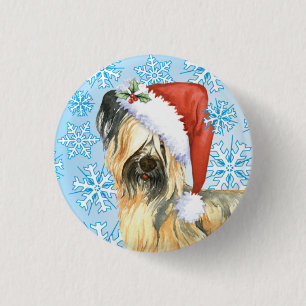 Chapa Redonda De 2,5 Cm Happy Howlidays Skye Terrier