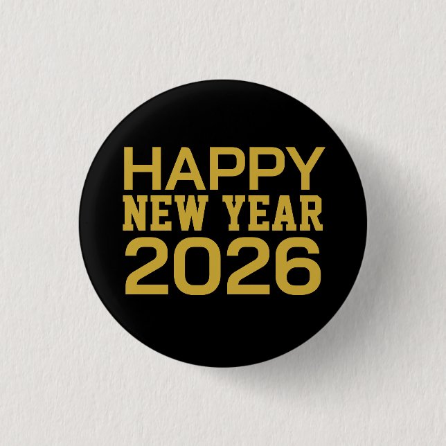 Chapa Redonda De 2,5 Cm Happy New Year 2026 T-Shirt (Anverso)