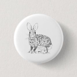 Chapa Redonda De 2,5 Cm Hare / Rabbit