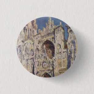 Chapa Redonda De 2,5 Cm Harmonie in Blau und Gold Claude Monet