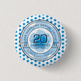 Chapa Redonda De 2,5 Cm Harmony Dental 20th Anniversary Button