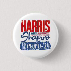 Chapa Redonda De 2,5 Cm Harris Shapiro 2024 por el pueblo Bandera de Estad