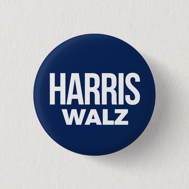 Chapa Redonda De 2,5 Cm Harris Walz 2024 (Anverso)