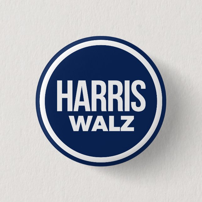 Chapa Redonda De 2,5 Cm Harris Walz 2024 (Anverso)