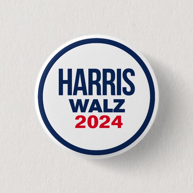 CHAPA REDONDA DE 2,5 CM HARRIS WALZ 2024 (Anverso)