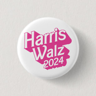 Chapa Redonda De 2,5 Cm Harris Walz 2024 Pink