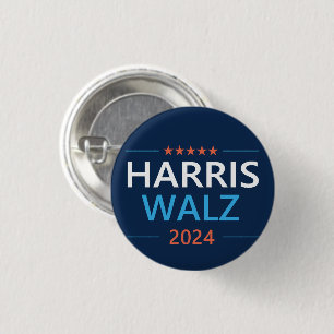 Chapa Redonda De 2,5 Cm Harris Walz 2024 Presidente