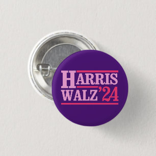 Chapa Redonda De 2,5 Cm Harris Walz '24 Pink