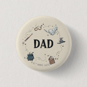 Chapa Redonda De 2,5 Cm Harry Potter: Primer cumpleaños papá