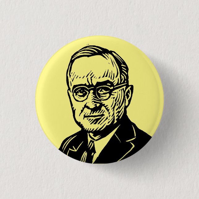 Chapa Redonda De 2,5 Cm Harry Truman Button (Anverso)