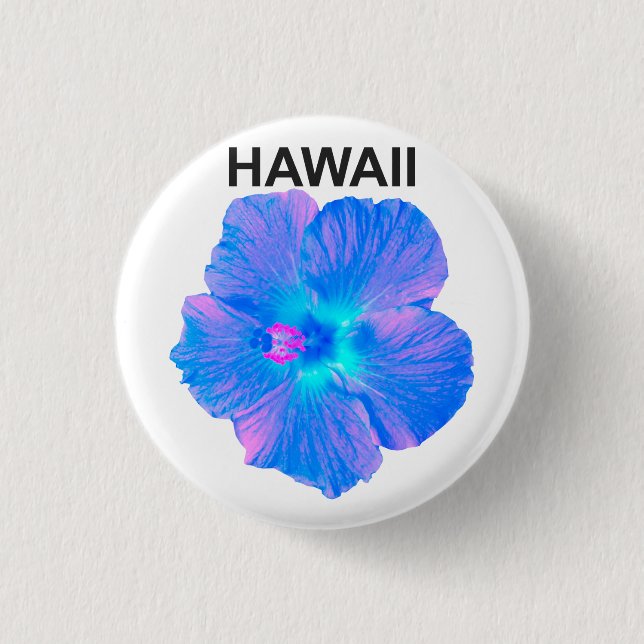 Chapa Redonda De 2,5 Cm Hawaii Hibiscus (Anverso)
