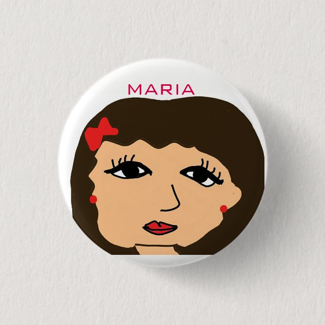 CHAPA REDONDA DE 2,5 CM HAY MARIA MUNECA ANIMADA (Anverso)