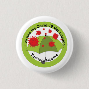 Chapa Redonda De 2,5 Cm He tenido mi vacuna Covid-19