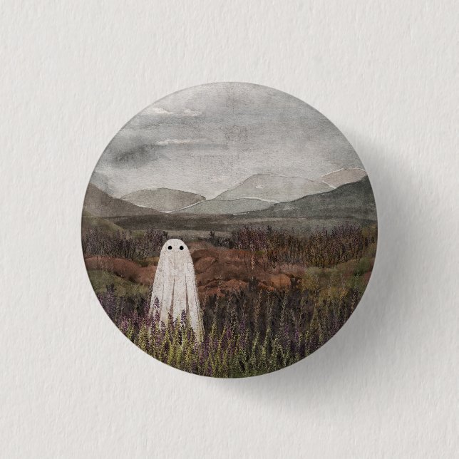 Chapa Redonda De 2,5 Cm Heather Ghost (Anverso)