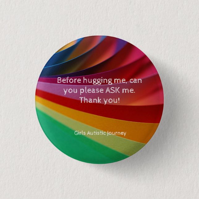 Chapa Redonda De 2,5 Cm Hecho con amabilidad, una insignia de la (Anverso)