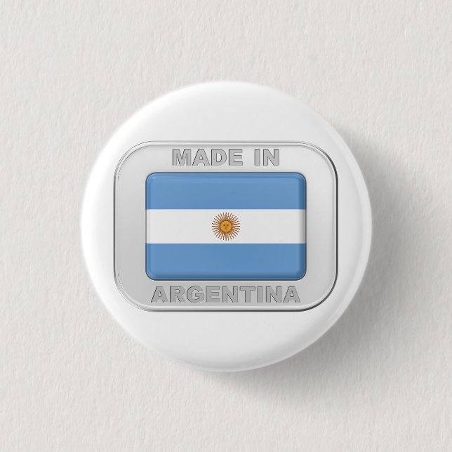 Chapa Redonda De 2,5 Cm Hecho en Argentina (Anverso)