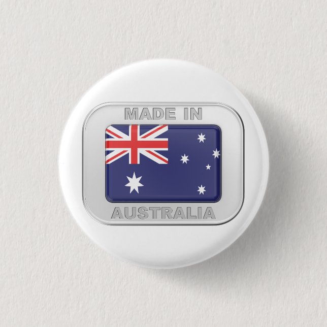 Chapa Redonda De 2,5 Cm Hecho en Australia (Anverso)