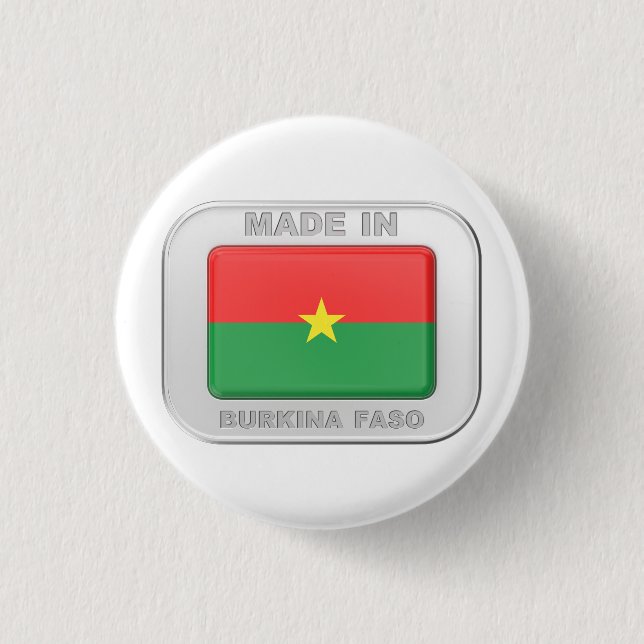 Chapa Redonda De 2,5 Cm Hecho en Burkina Faso (Anverso)
