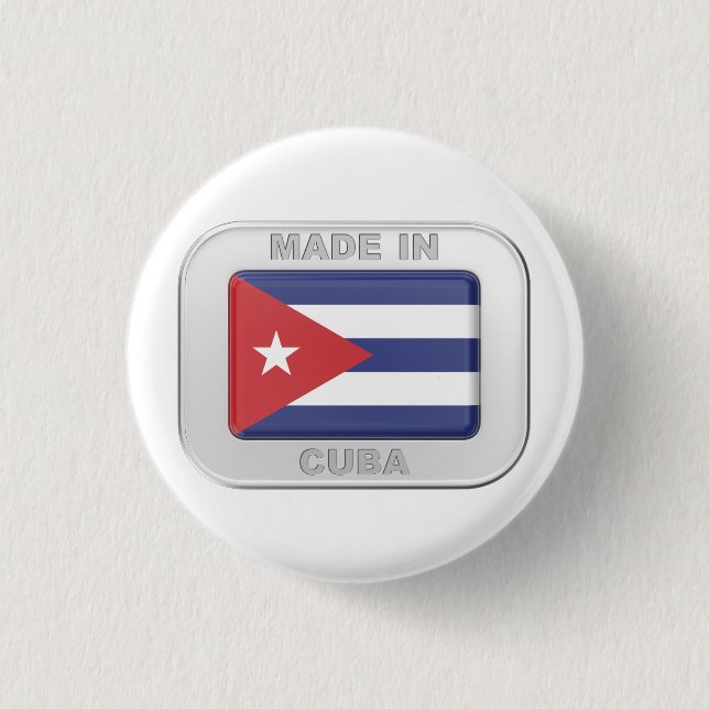 Chapa Redonda De 2,5 Cm Hecho en Cuba (Anverso)