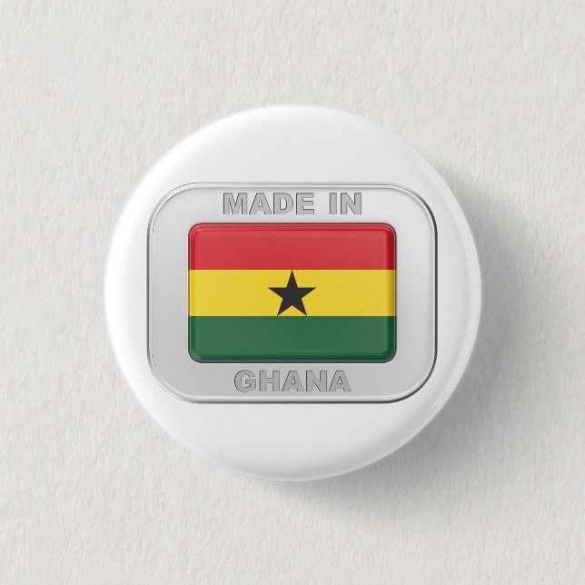 Chapa Redonda De 2,5 Cm Hecho en Ghana (Anverso)