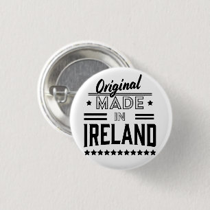 Chapa Redonda De 2,5 Cm hecho en Irlanda hermoso logo retro.