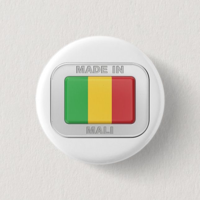 Chapa Redonda De 2,5 Cm Hecho en Mali (Anverso)