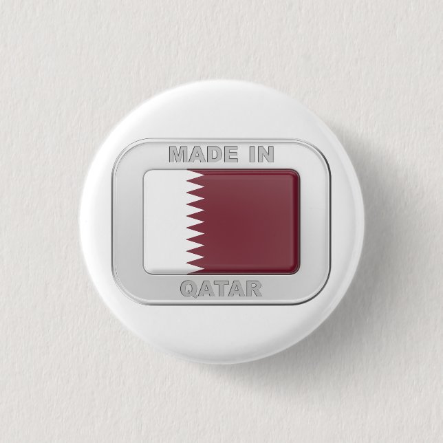Chapa Redonda De 2,5 Cm Hecho en Qatar (Anverso)
