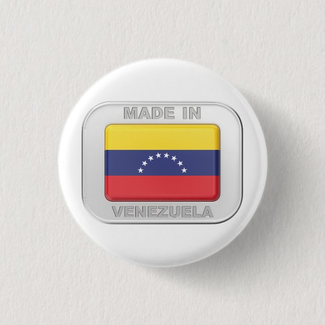 Chapa Redonda De 2,5 Cm Hecho en Venezuela (Anverso)