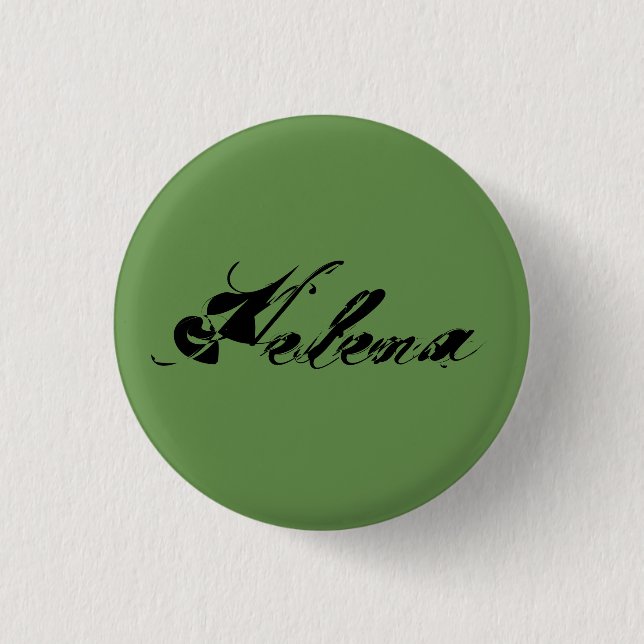 Chapa Redonda De 2,5 Cm Helena del cursiv apenado show televisivo negra (Anverso)