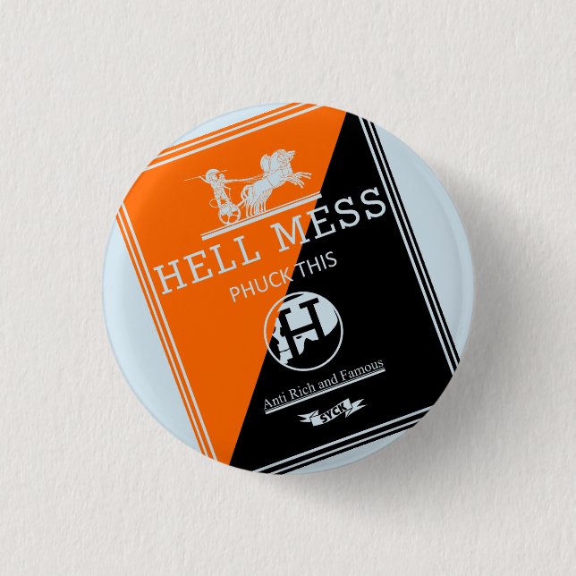 CHAPA REDONDA DE 2,5 CM HELL MESS (Anverso)