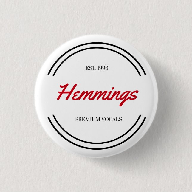 Chapa Redonda De 2,5 Cm "Hemmings " (Anverso)
