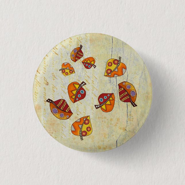 Chapa Redonda De 2,5 Cm Herbstblätter (Anverso)