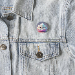 Chapa Redonda De 2,5 Cm Hermoso Pin de Nube Sonriente para Chaquetas, Bols