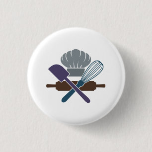 Chapa Redonda De 2,5 Cm Herramientas de horneado Cocinar Lover Funny Chef 