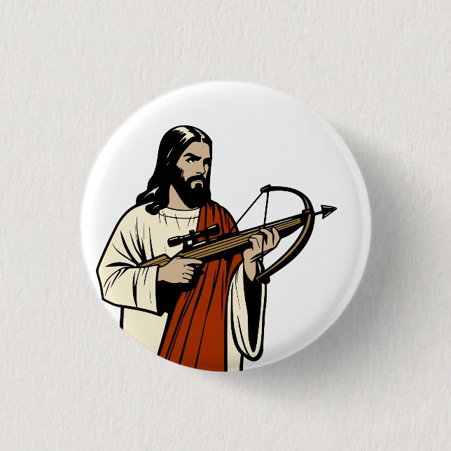 Chapa Redonda De 2,5 Cm He's Back (Anverso)