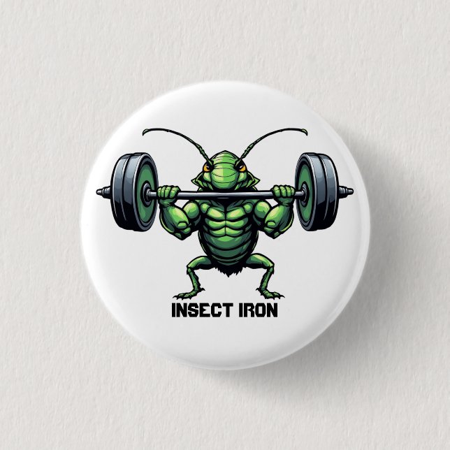 Chapa Redonda De 2,5 Cm Hierro de los insectos (Anverso)