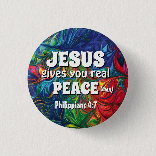 Chapa Redonda De 2,5 Cm HIPPIE RETRO PSICODELIC Scripting Personalizado (Anverso)